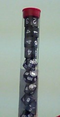 Koplow - Pearl Polyhedral - Charcoal and White 10 Dice Set